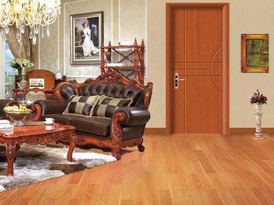 Crossing lines and circular arch cut decorative Sapele wood door  DS-7633