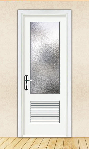 DS-FG02 water proof toilet louver door with frosted glass