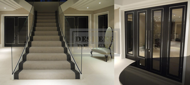 Desheng Wood Industry-Metal studed aluminum chrome inlaid modern design residence door
